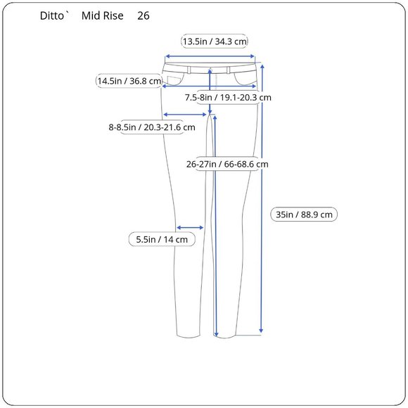 *4 PAIRS* Dittos Women's Jeggings & Jeans Mid-Rise Skinny Stretch Size 26 Denim - Picture 11 of 11